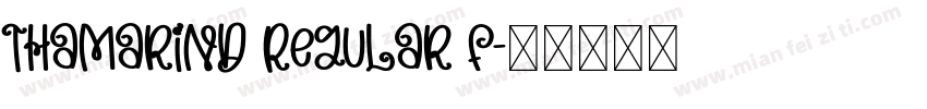 Thamarind Regular f字体转换